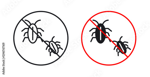 Stop insect signs graphic vectors