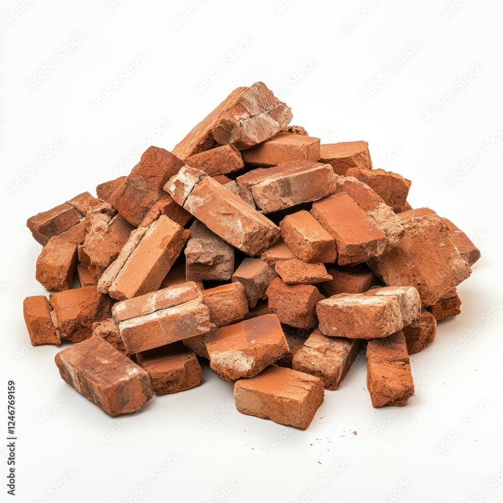 Rustic Stacked Old Red Bricks Texture isolated s transparent background Rustic Stacked Old Red Bricks Texture isolated s transparent background