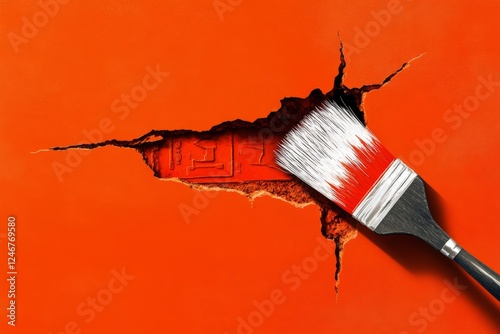 A simple vector illustration of an ancient artifact being uncovered by a brush