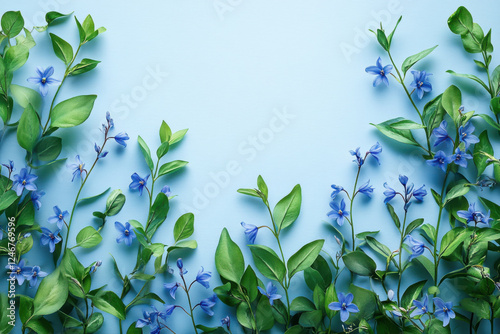 Wallpaper Mural Serene Bluebell Flowers with Lush Green Leaves Torontodigital.ca