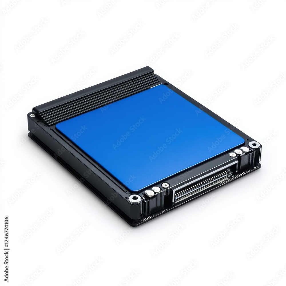 Compact electronic component with blue top surface and connector for various high-tech applications Compact electronic component with blue top surface and connector for various high-tech applications