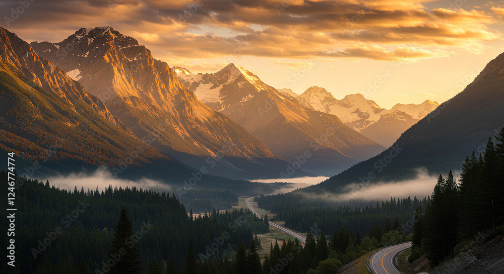 Obraz premium sunrise in the mountains