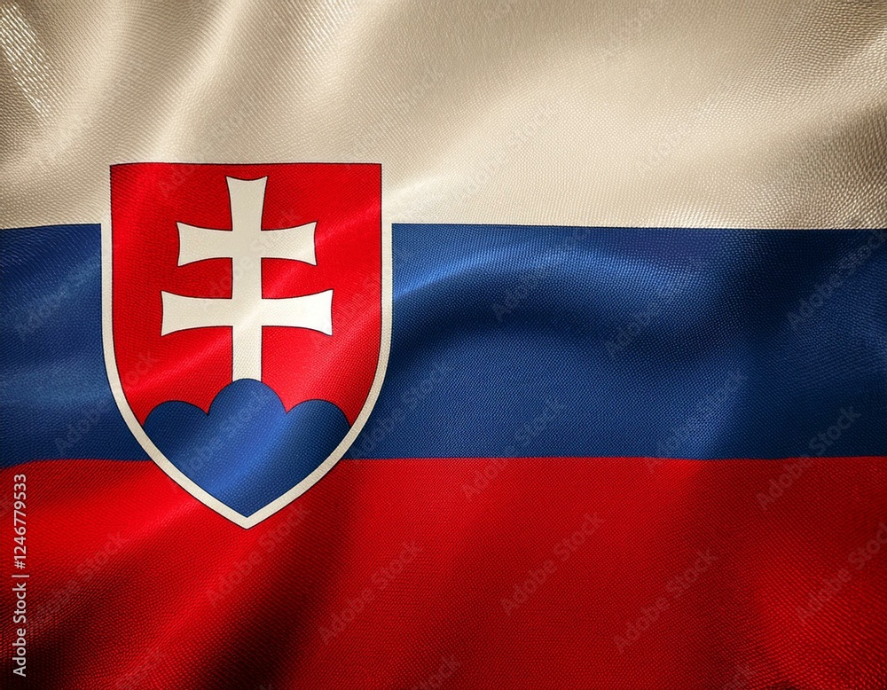 Fototapeta premium 3D Flagge Slowakei