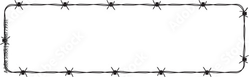 Barbed Wire Frame Illustration