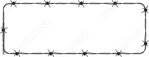 Barbed Wire Frame Illustration