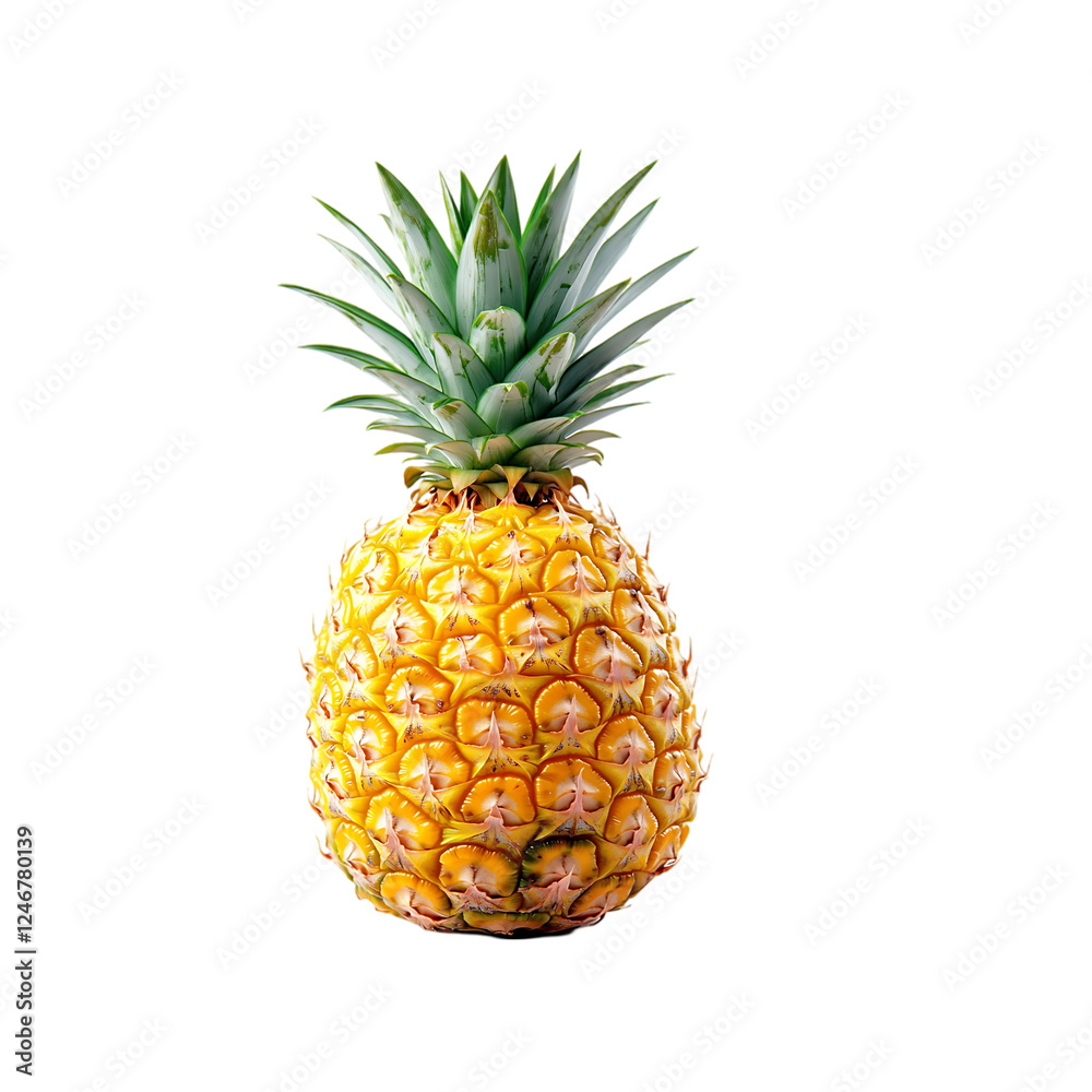 pineapple fruit isolated on a transparent background, in a PNG format pineapple fruit isolated on a transparent background, in a PNG format