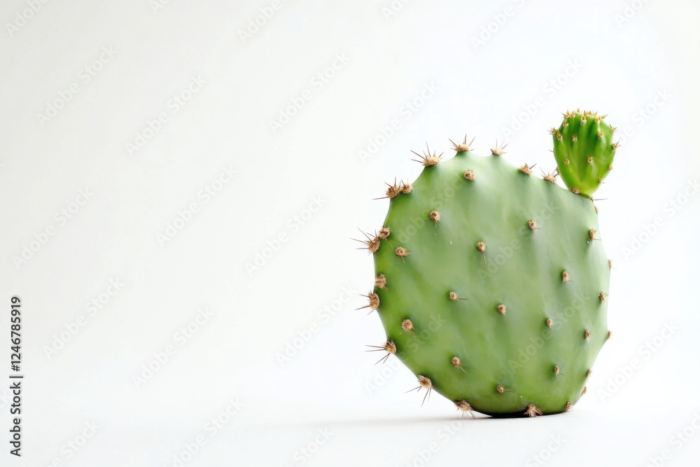 Organic cactus fruit displayed on a clean white background showcasing its vibrant color and natural texture Organic cactus fruit displayed on a clean white background showcasing its vibrant color and natural texture