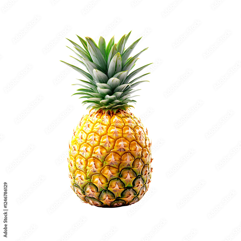 pineapple fruit isolated on a transparent background, in a PNG format pineapple fruit isolated on a transparent background, in a PNG format