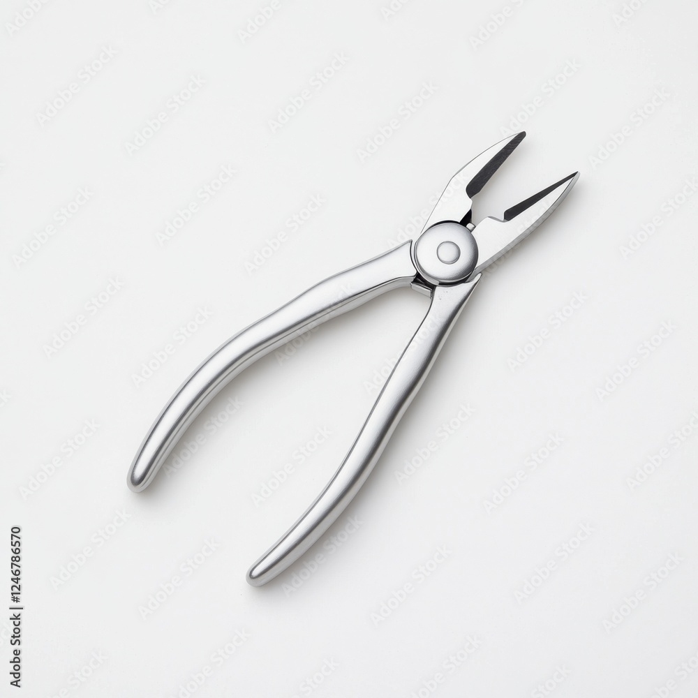 Sleek Silver Pliers with Ergonomic Grip and Sharp Edges Ideal for Precision Tasks and Crafting Projects Sleek Silver Pliers with Ergonomic Grip and Sharp Edges Ideal for Precision Tasks and Crafting Projects