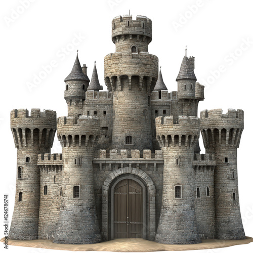 castle in the netherlands isolated on transparent background