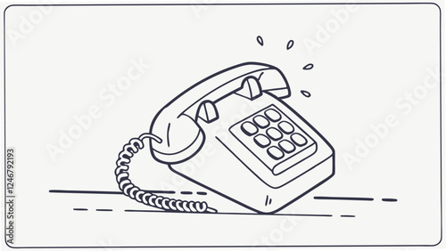 vector illustration of a telephone