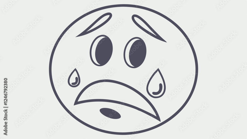 Fototapeta premium sad Icon Sad Face 