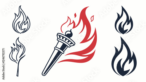 vector illustration of a fire icon
