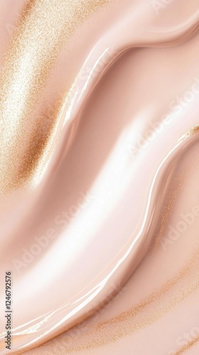Creamy Swirls of Peach and ...