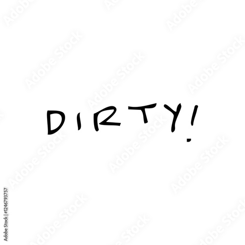 dirty word hand written