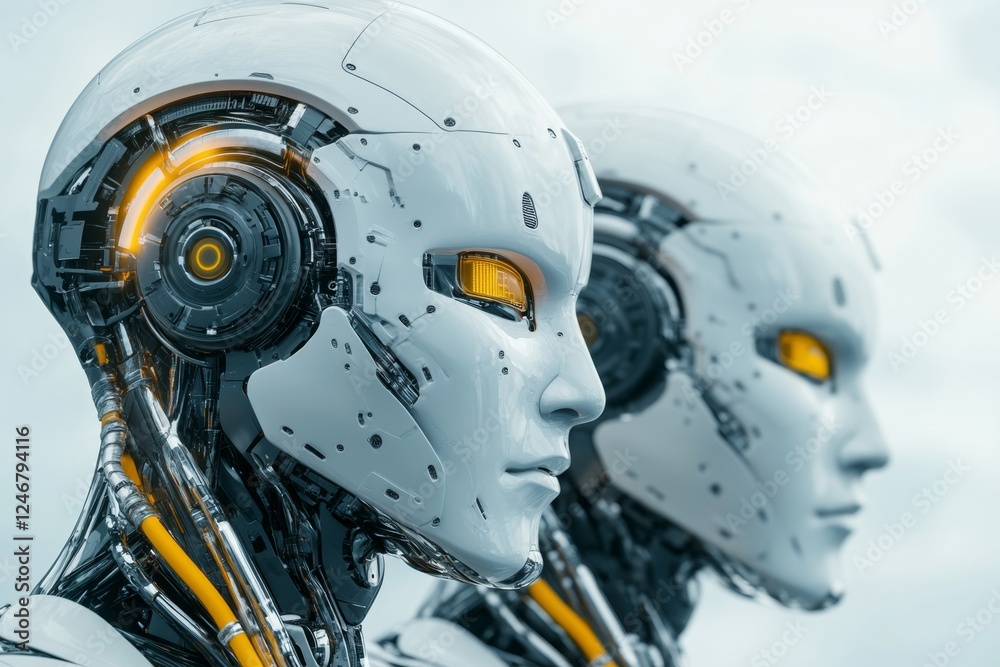 A futuristic AI-powered business management system optimizing company workflows A futuristic AI-powered business management system optimizing company workflows