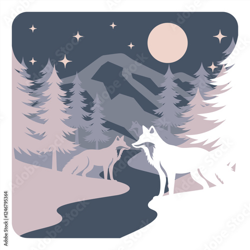 Winter Fox Layered Papercut