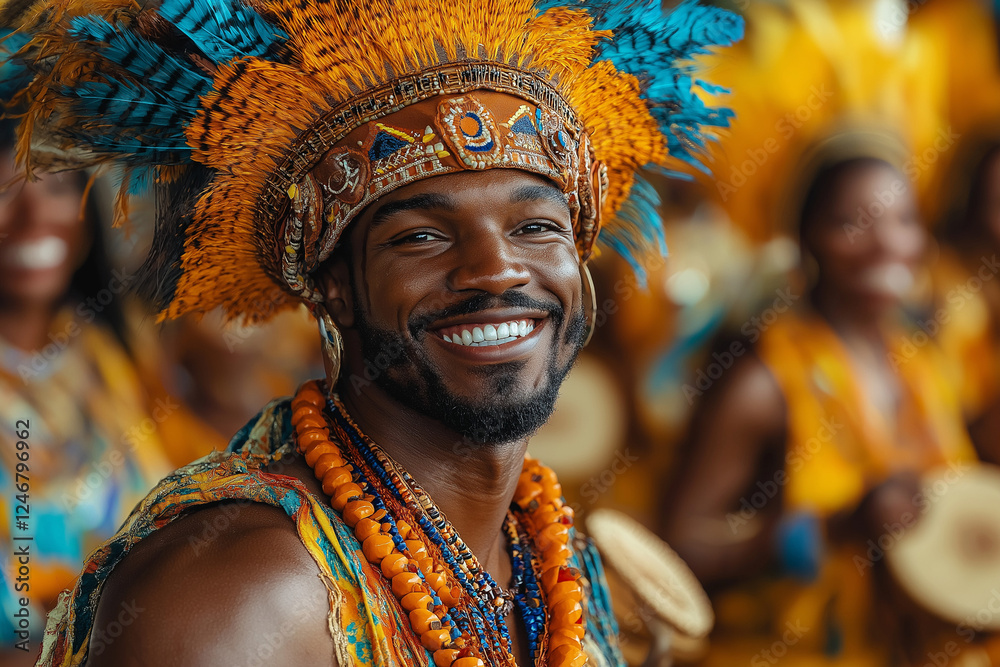 Fototapeta premium Photo danseurs carnaval traditionnels en costumes régionaux