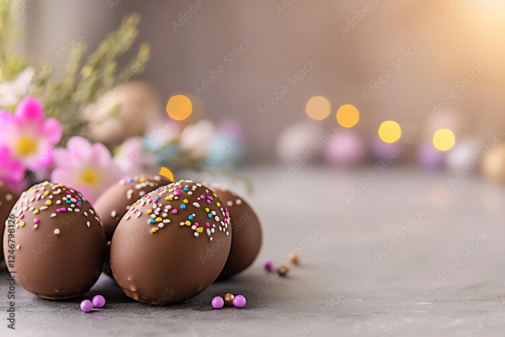 Obraz premium easter chocolate eggs artistic