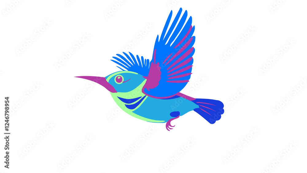 Obraz premium blue bird flying