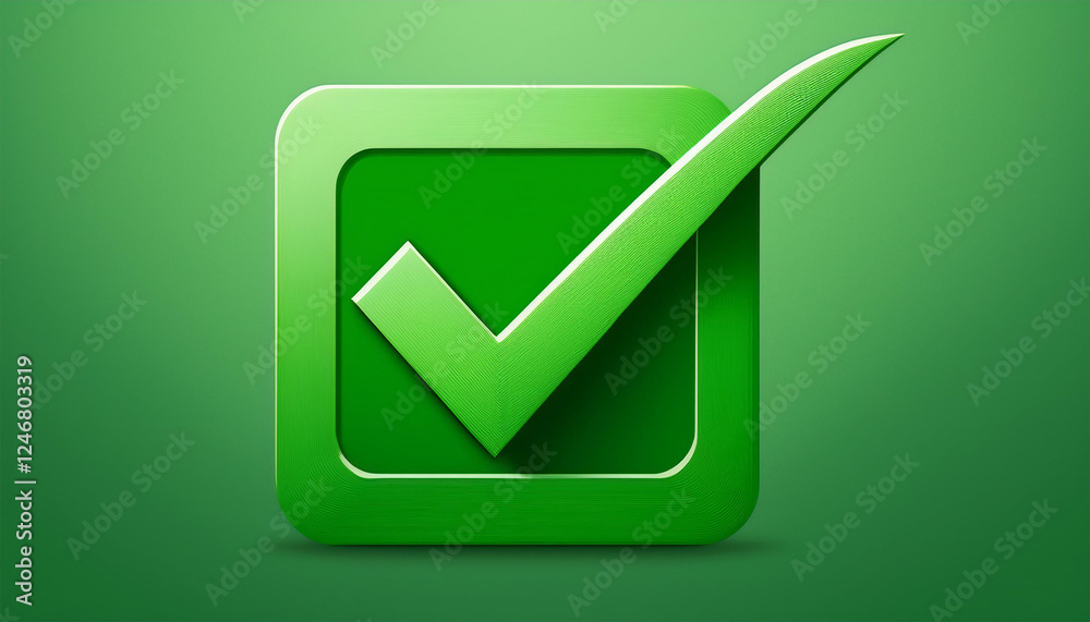 green check mark is on a green square green check mark is on a green square
