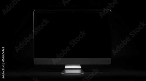 Sleek Modern Computer Monitor on Dark Background
