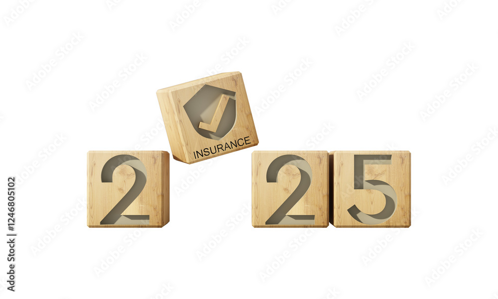 Bright backdrop with 2025 numbers, house-shaped roof, and an insurance icon, symbolizing future home security and financial protection. 3d rendering. Bright backdrop with 2025 numbers, house-shaped roof, and an insurance icon, symbolizing future home security and financial protection. 3d rendering.
