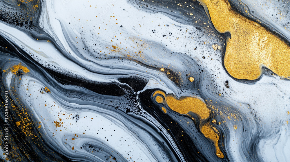 Fototapeta premium Luksusowa tekstura marmuru, biały i złoty, tło generative ai