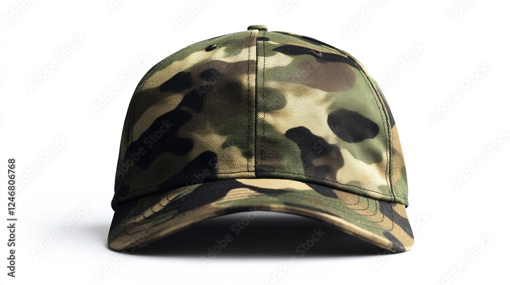 Fototapeta premium Military cap with white background