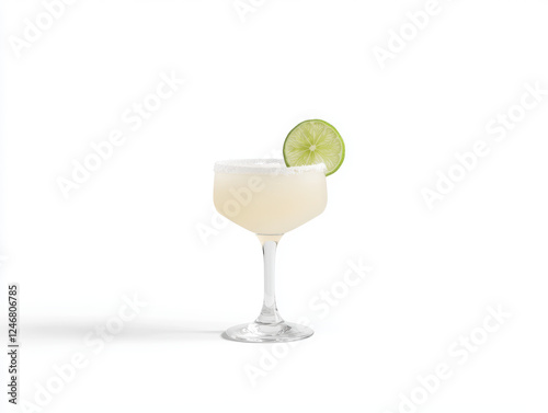 A crisp white rum daiquiri in a coupe glass photo