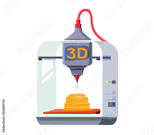 3D printer vector graphic