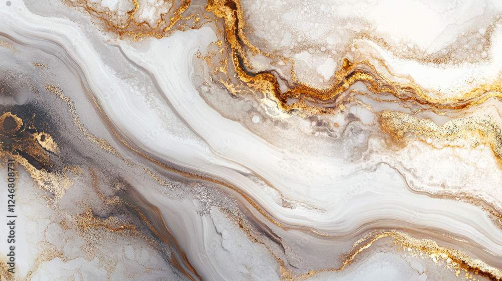 Fototapeta premium Biały ekskluzywny marmur, delikatny wzór, dekoracja płytka generative ai