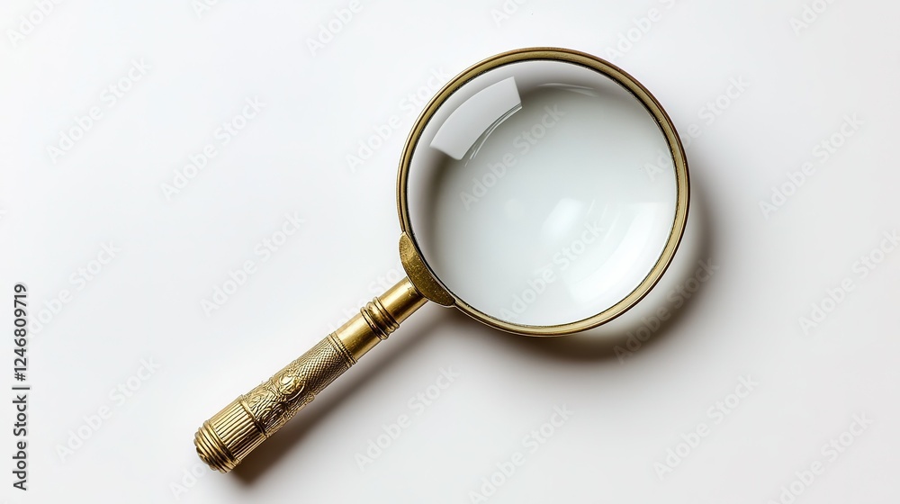 Magnifying glass against white background Magnifying glass against white background