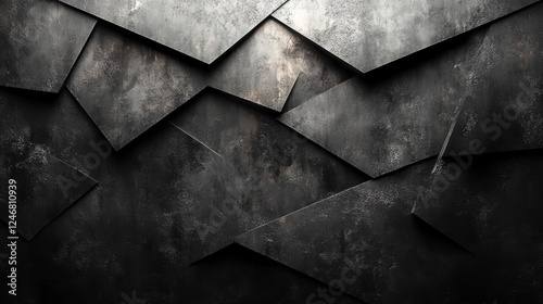 Wallpaper Mural Abstract Dark Geometric Background Black Metal Texture Torontodigital.ca