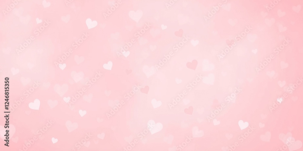 Soft Pink Background with Scattered Hearts, Perfect for Romantic Designs Soft Pink Background with Scattered Hearts, Perfect for Romantic Designs