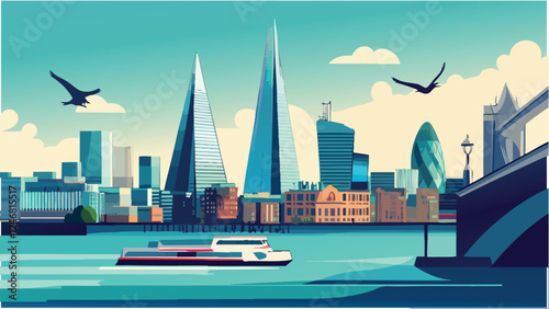 The Shard- London's Tallest Building in the Cityscape.eps