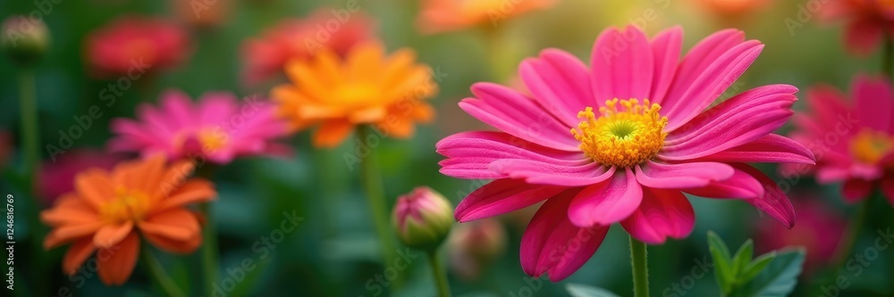Overlapping petals of Tripleurospermum perforatum, blossoms, flower blooms, garden