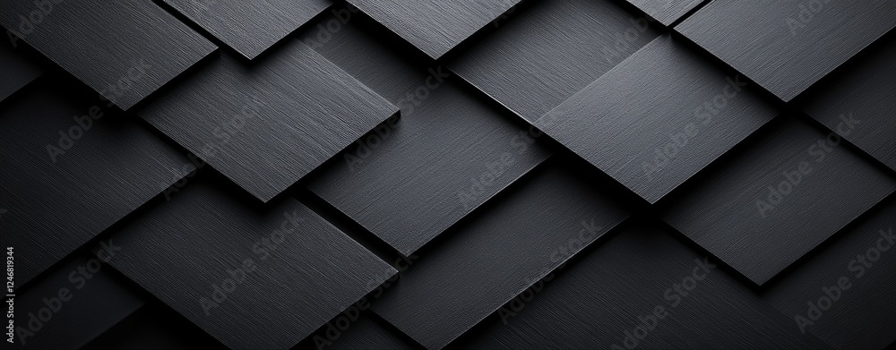 Fototapeta premium Abstract Dark Grey Geometric Pattern Background