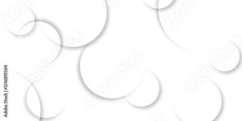 Abstract background with circle white abstract geometric background with soft light white paper circles in design .Gray abstract. Modern design background for report and project presentation template.