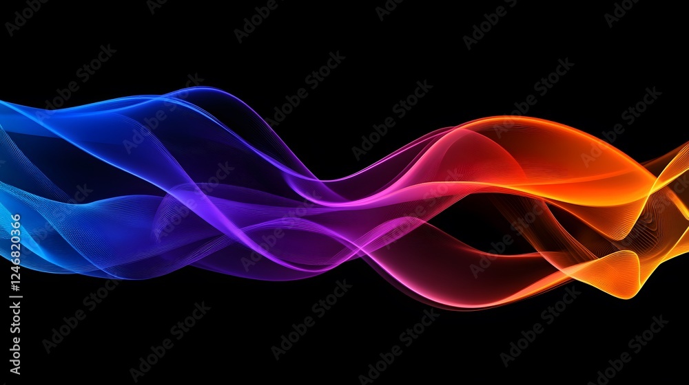 Obraz premium Abstract background with colorful wavy lines