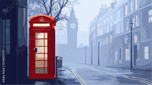 The Telephone Booth in London- A Foggy Day Classic