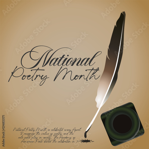 vector graphic of National Poetry Month ideal for National Poetry Month celebration