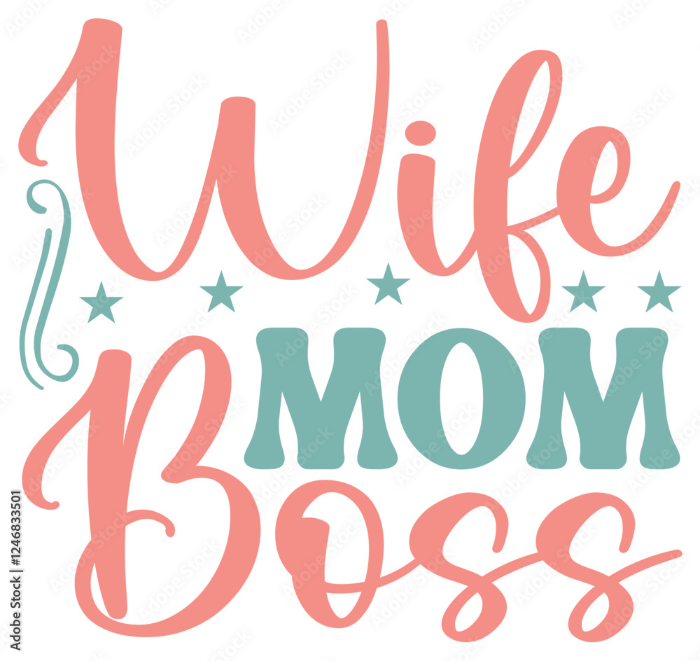 Obraz premium Mother's Day SVG design Funny Mom Svg Design Funny cut files