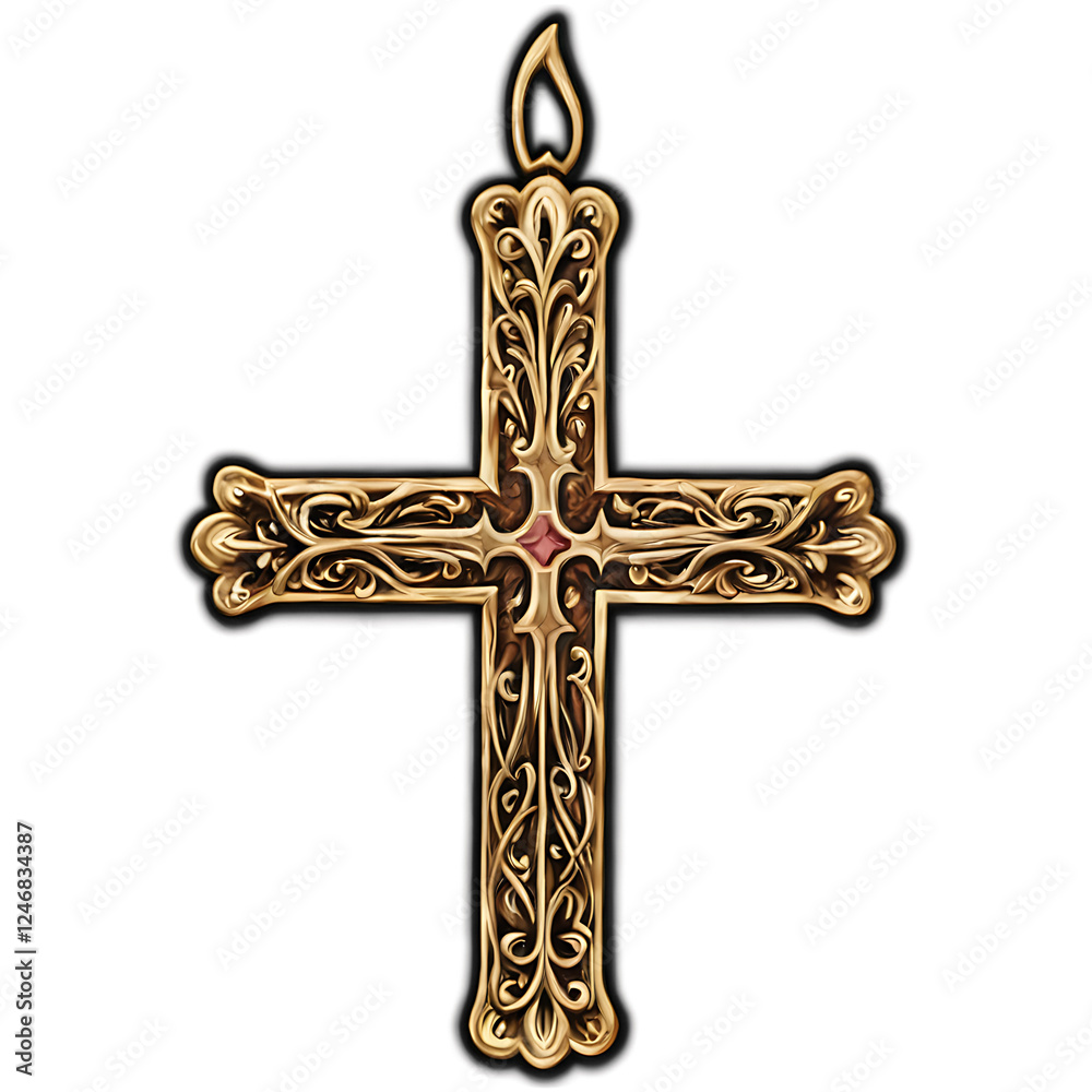 Holy Cross Symbol – Isolated on White Background Holy Cross Symbol – Isolated on White Background