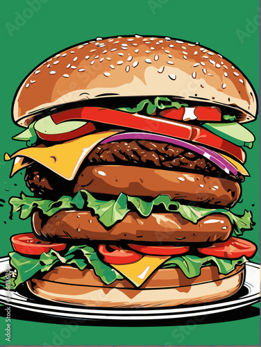 burger vector art for design needs