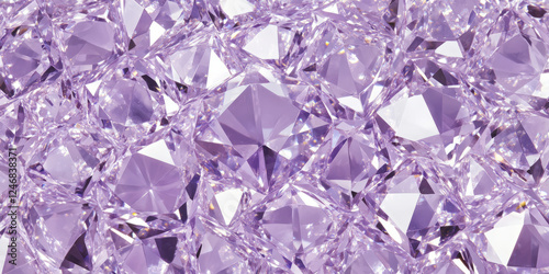 A glowing, soft lavender background with a gentle scattering of diamonds throughout. The reflective facets twinkle, creating a dreamy and serene effect, perfect for high-end jewelry, fashion