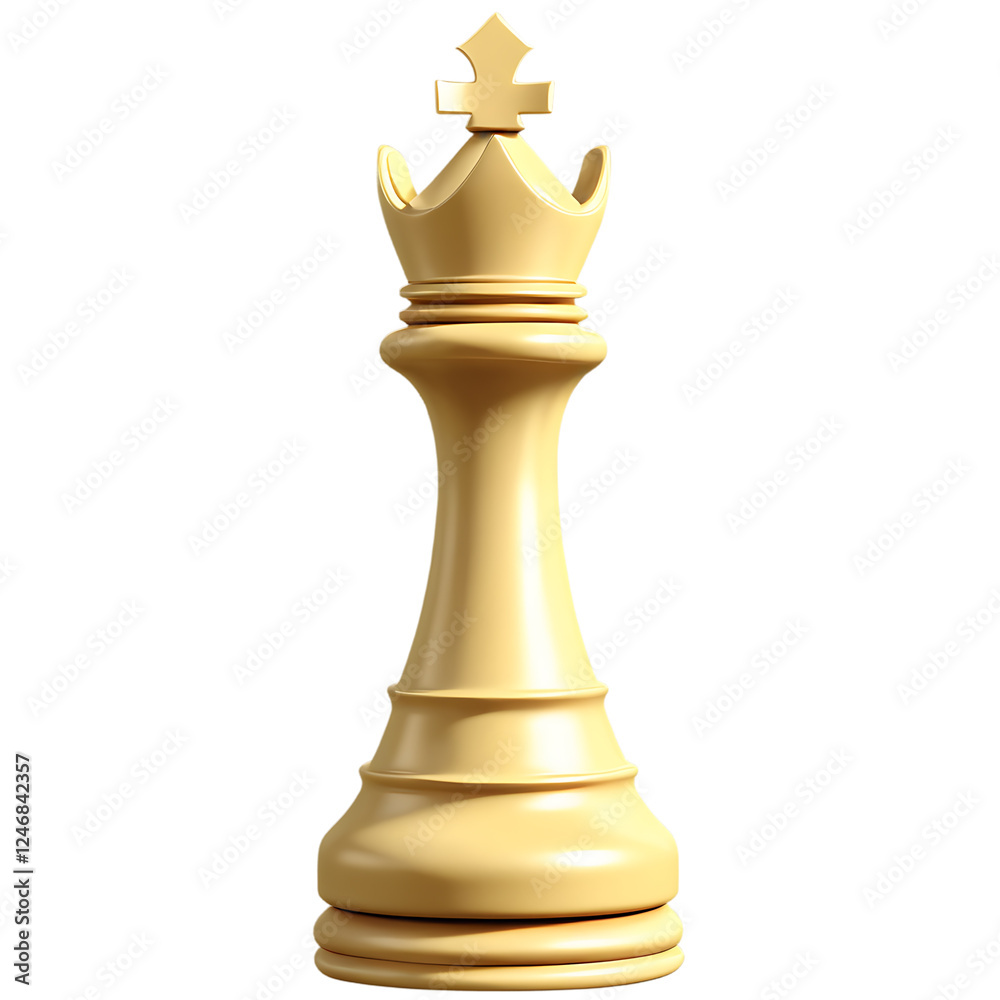 Chess King Piece – Isolated on White Background Chess King Piece – Isolated on White Background