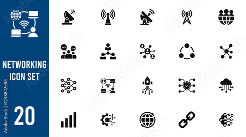 networking icon set.