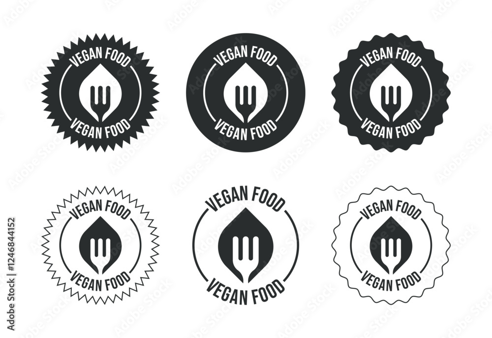Vegan food icon design illustration. Bio, Ecology, Organic logos and label. Vegan food diet icon Vegan food icon design illustration. Bio, Ecology, Organic logos and label. Vegan food diet icon