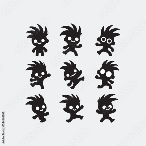 Wallpaper Mural Set Kid Minimalist and silhouette Vector illustration
 Torontodigital.ca